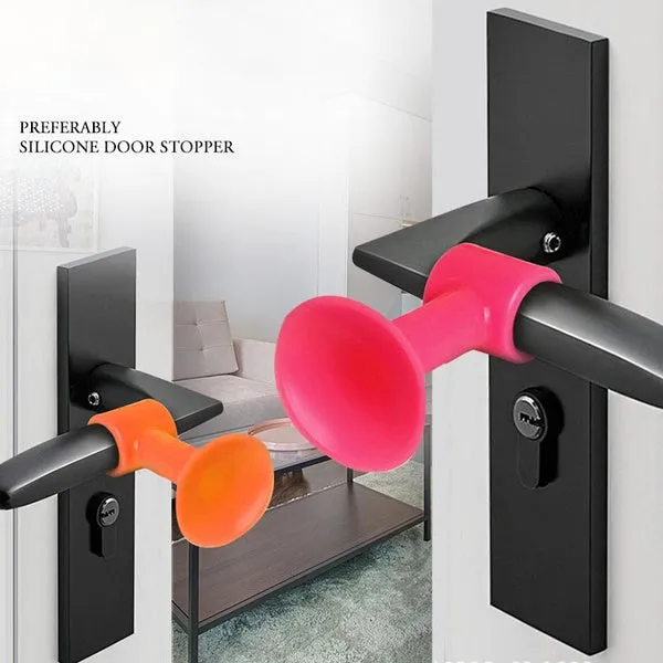 1442 Door Stopper Mini Anti-Collision Silicone Door Handle Crash Pad