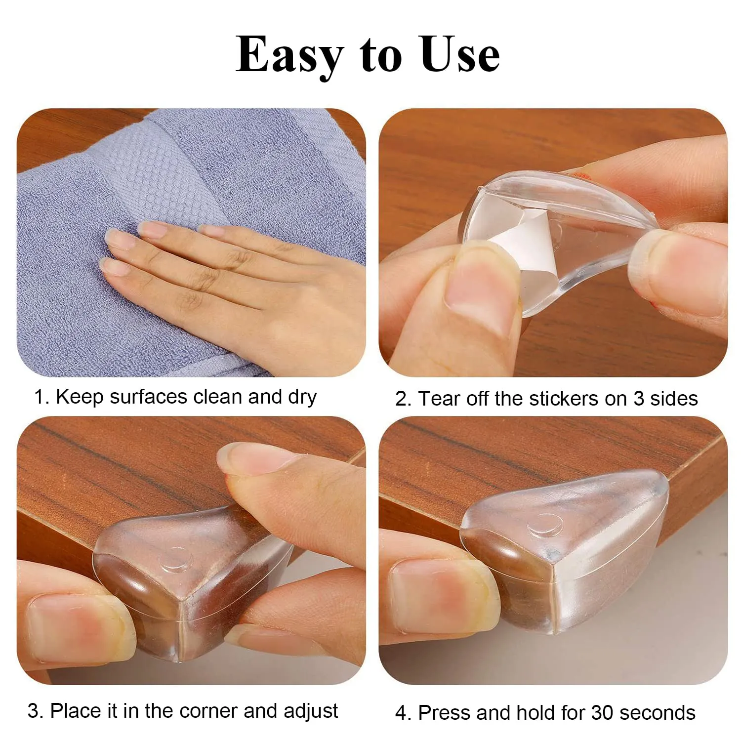 16 Pack Corner Protector for Baby, Clear Corner Protectors, Furniture Corner Guard & Edge Safety Bumpers to Cover Sharp Furniture & Table Edges Transparent Drop Shape 16 Pack
