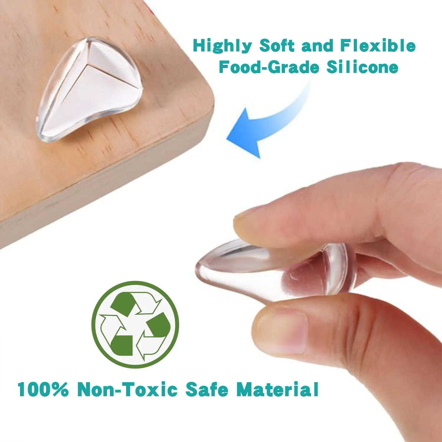 16 Pack Corner Protector for Baby, Clear Corner Protectors, Furniture Corner Guard & Edge Safety Bumpers to Cover Sharp Furniture & Table Edges Transparent Drop Shape 16 Pack