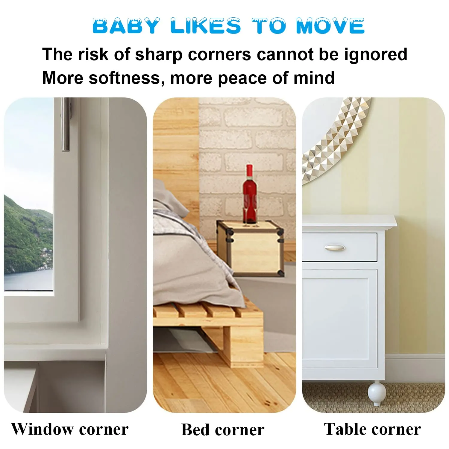 16 Pack Corner Protector for Baby, Clear Corner Protectors, Furniture Corner Guard & Edge Safety Bumpers to Cover Sharp Furniture & Table Edges Transparent Drop Shape 16 Pack