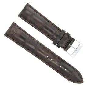 18MM ITALIAN GENUINE LEATHER WATCH BAND STRAP FOR TUDOR WATCH  DARK BROWN