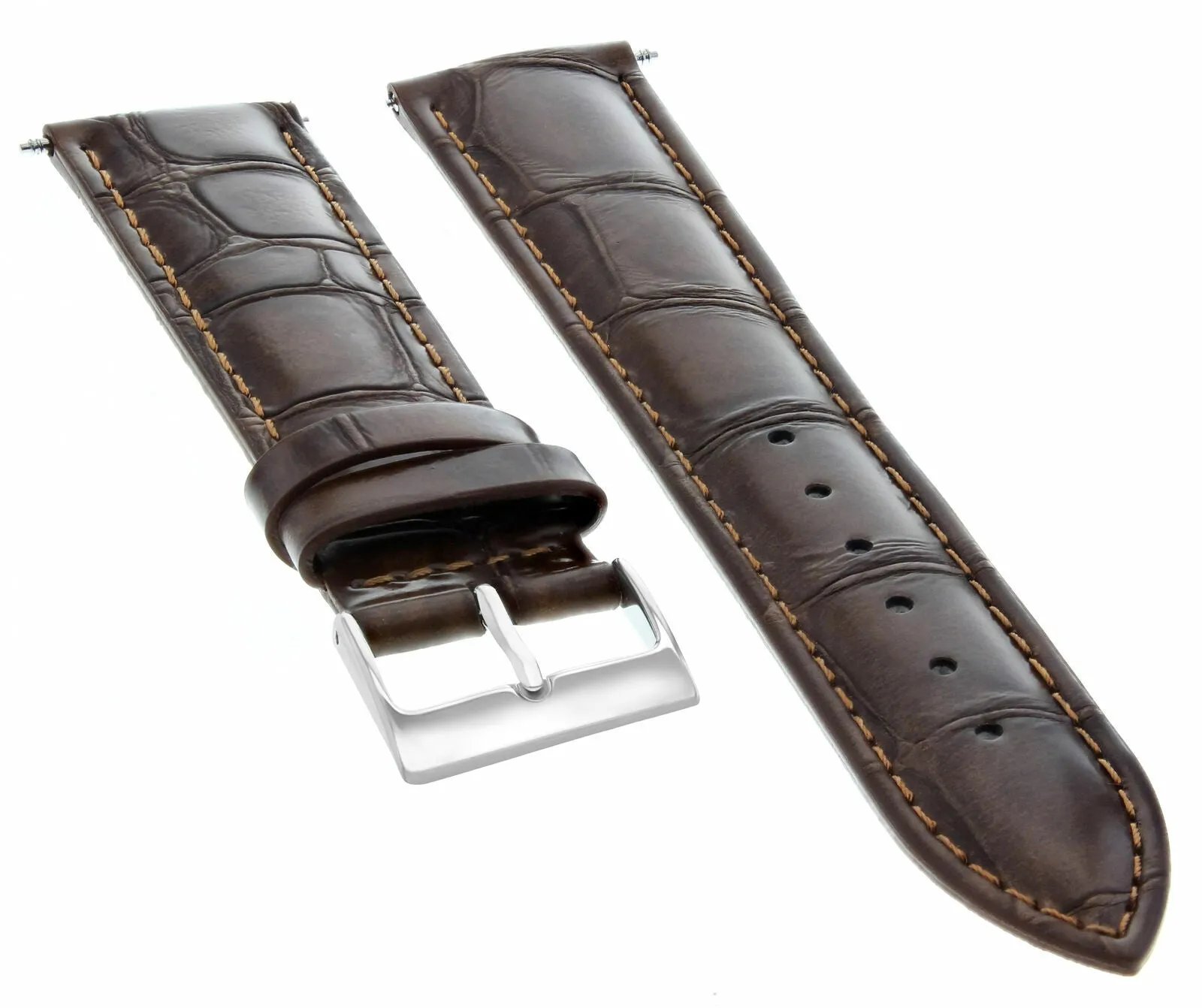 18MM ITALIAN GENUINE LEATHER WATCH BAND STRAP FOR TUDOR WATCH  DARK BROWN