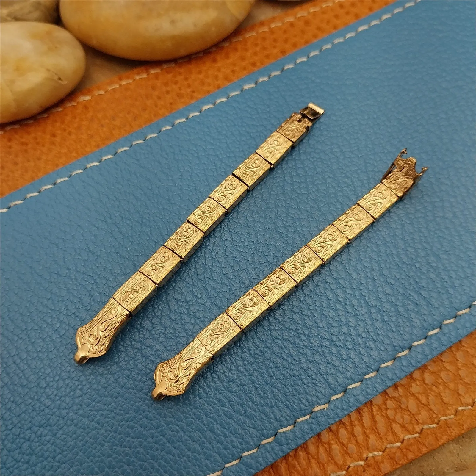 1910s-1920s 12k Rose Gold-Filled Ladies Filigree Unused Antique Watch Band