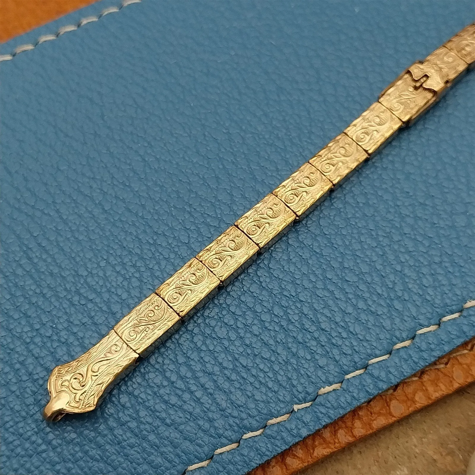 1910s-1920s 12k Rose Gold-Filled Ladies Filigree Unused Antique Watch Band