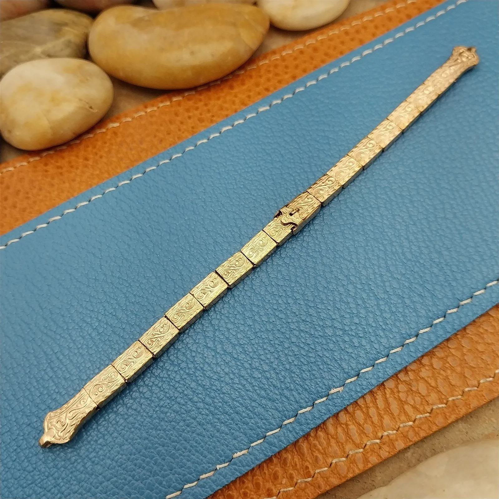 1910s-1920s 12k Rose Gold-Filled Ladies Filigree Unused Antique Watch Band