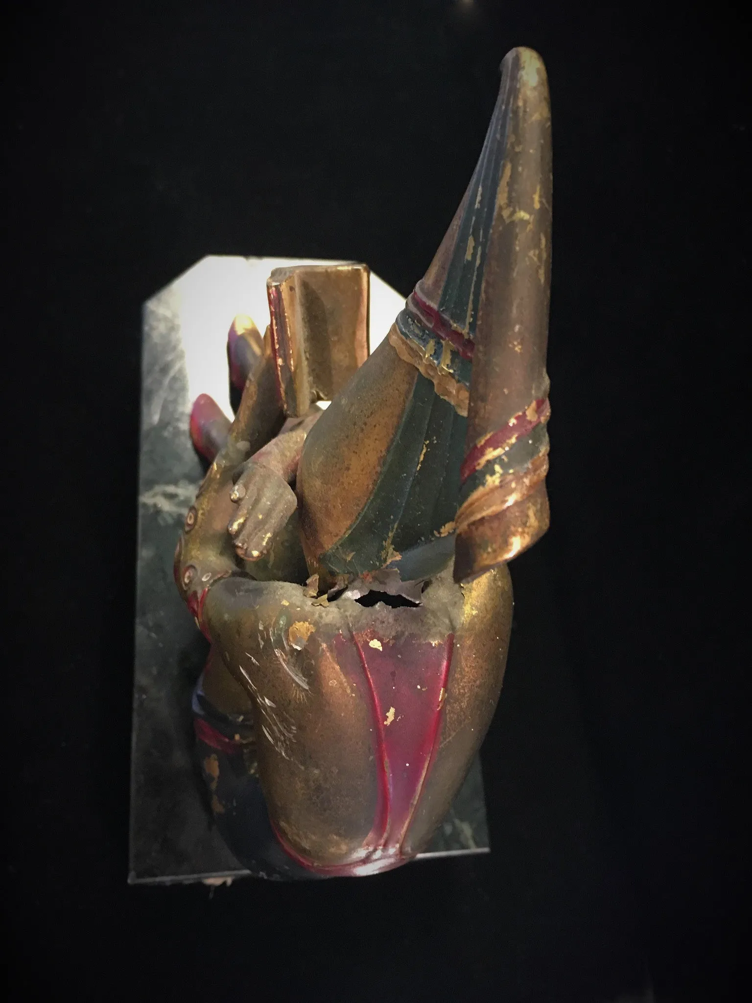 1920's Art Deco Harlequin Statue Extremely Rare Reading Female Gold Gilt $3K VALUE*