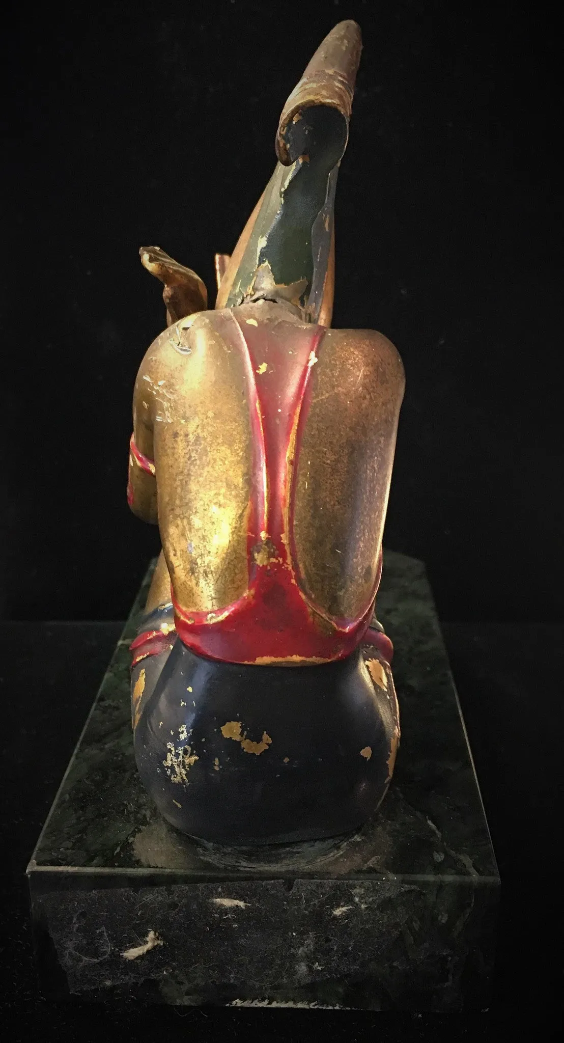 1920's Art Deco Harlequin Statue Extremely Rare Reading Female Gold Gilt $3K VALUE*