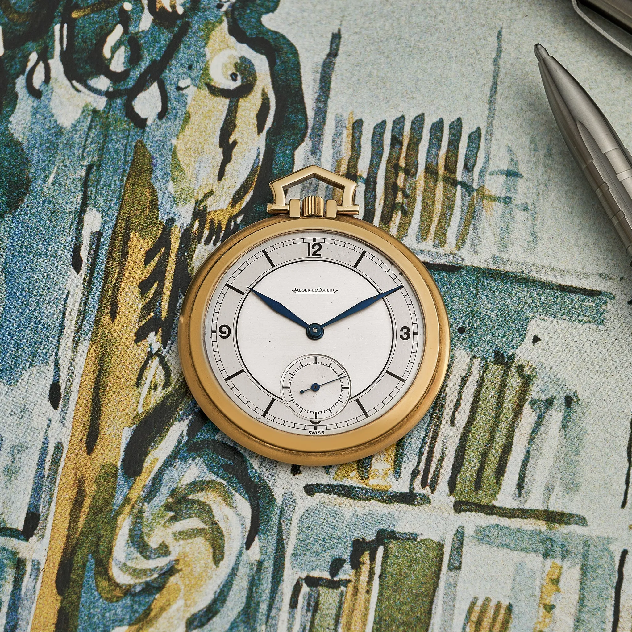 1930s Jaeger-LeCoultre Pocket Watch With Sector Dial