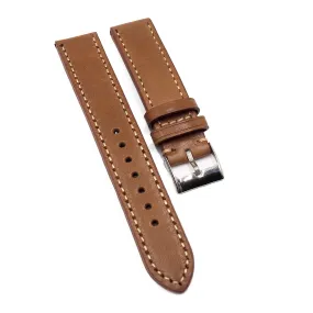 19mm, 21mm Brown Calf Leather Watch Strap