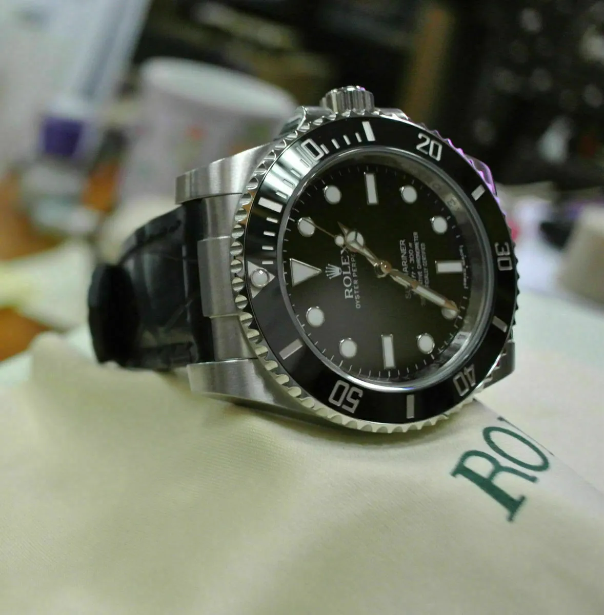 20MM CROC LEATHER BAND STRAP FOR ROLEX DAYTONA 16518,116519 ENDLINK SHORT MEDIUM