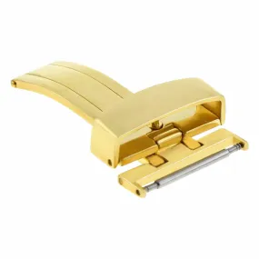 20MM DEPLOYMENT BAND CLASP BUCKLE  FOR OMEGA SEAMASTER WATCH LEATHER STRAP GOLD