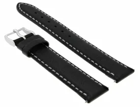 20MM GENUINE SMOOTH LEATHER WATCH BAND STRAP FOR IWC TOP GUN WATERPROOF BLACK WS
