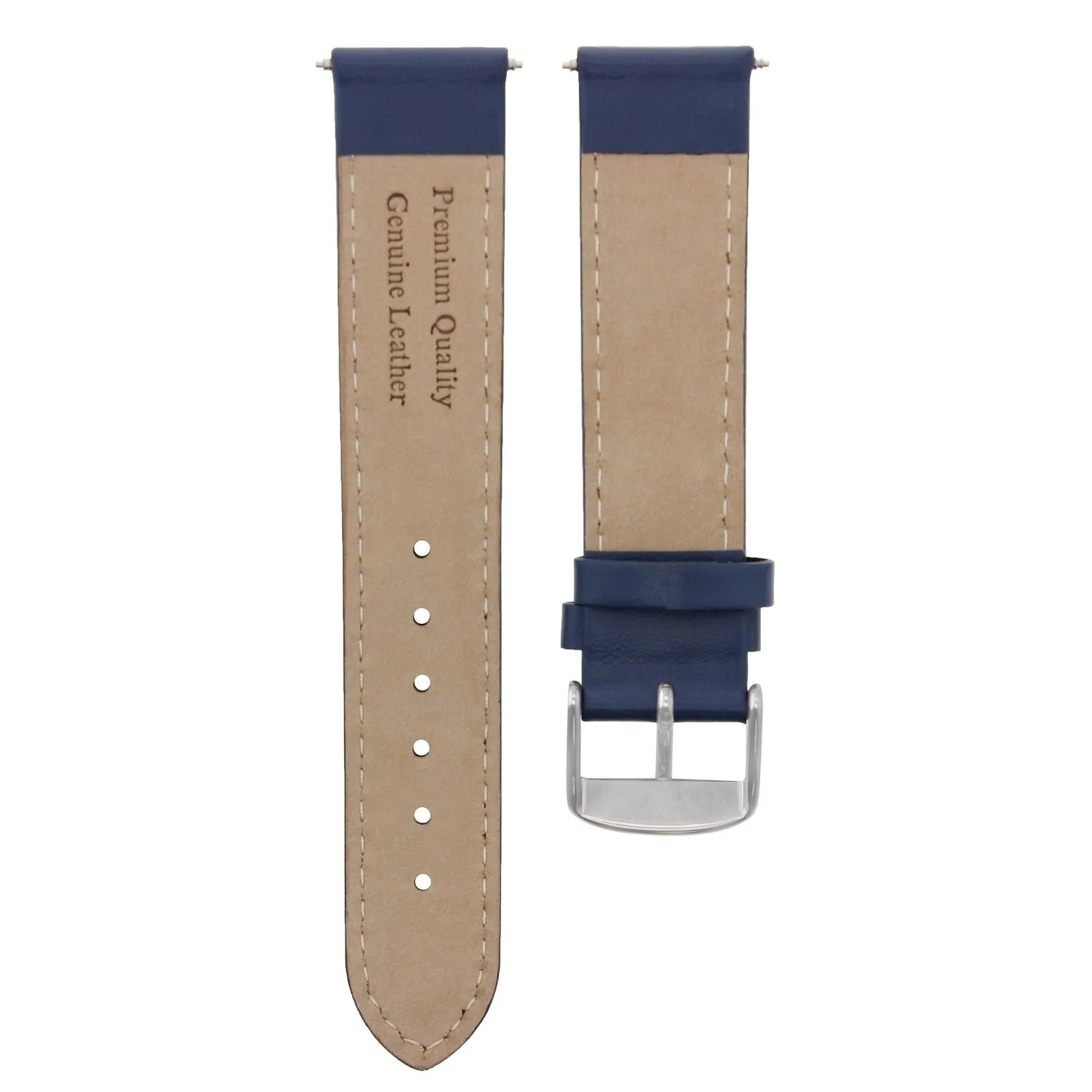 20MM SMOOTH LEATHER WATCH STRAP BAND FOR 36MM TUDOR DATEJUST WATCH BLUE ORANGE S