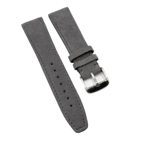 21mm Lead Grey Suede Leather Watch Strap For IWC