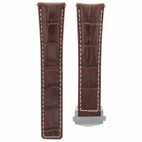 22MM LEATHER WATCH STRAP BAND FOR TAG HEUER CARRERA BROWN WS FIT FC-5037-39-40
