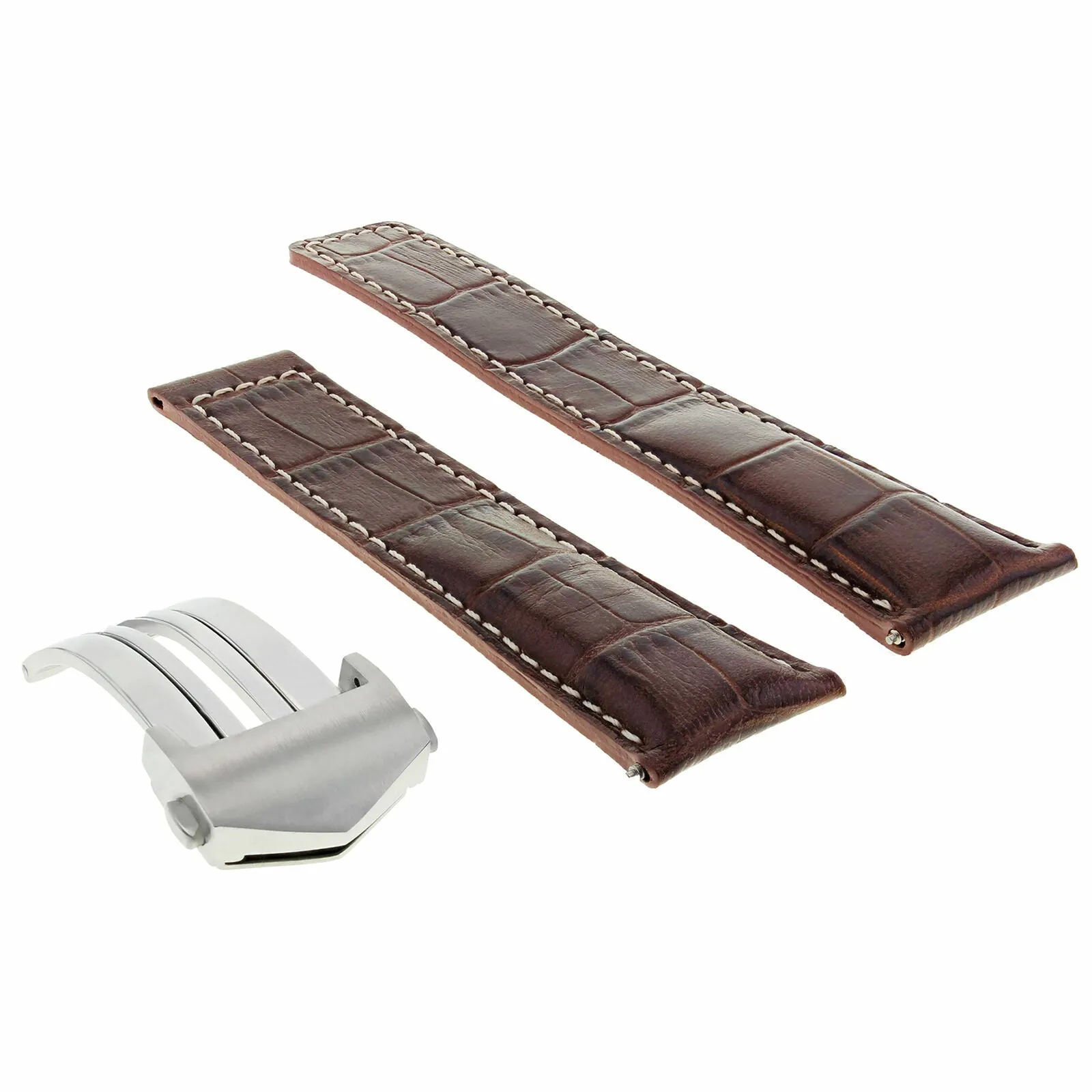 22MM LEATHER WATCH STRAP BAND FOR TAG HEUER CARRERA BROWN WS FIT FC-5037-39-40
