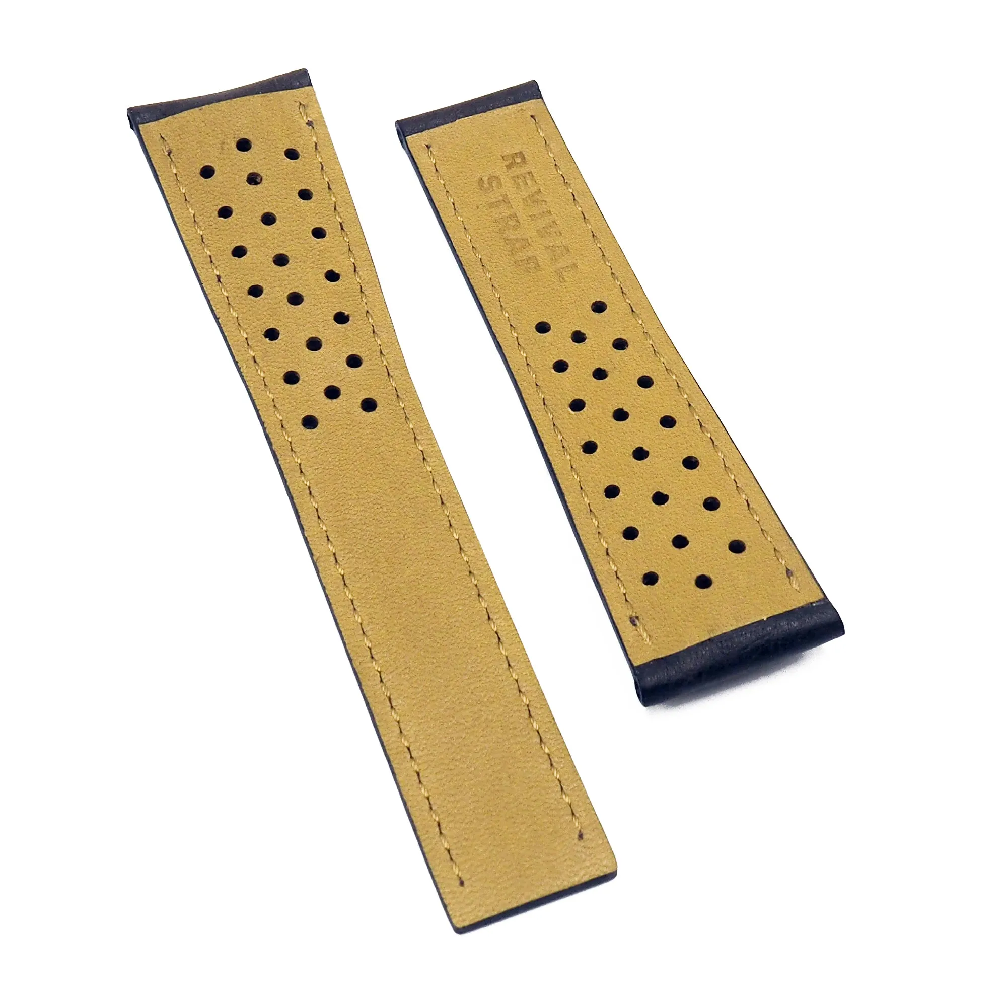 22mm Wood Brown Ostrich Leather Watch Strap For Tag Heuer