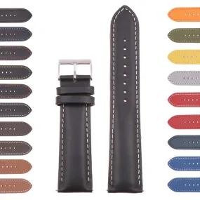 24mm Leather Smart Watch Strap (Short, Standard, Long)