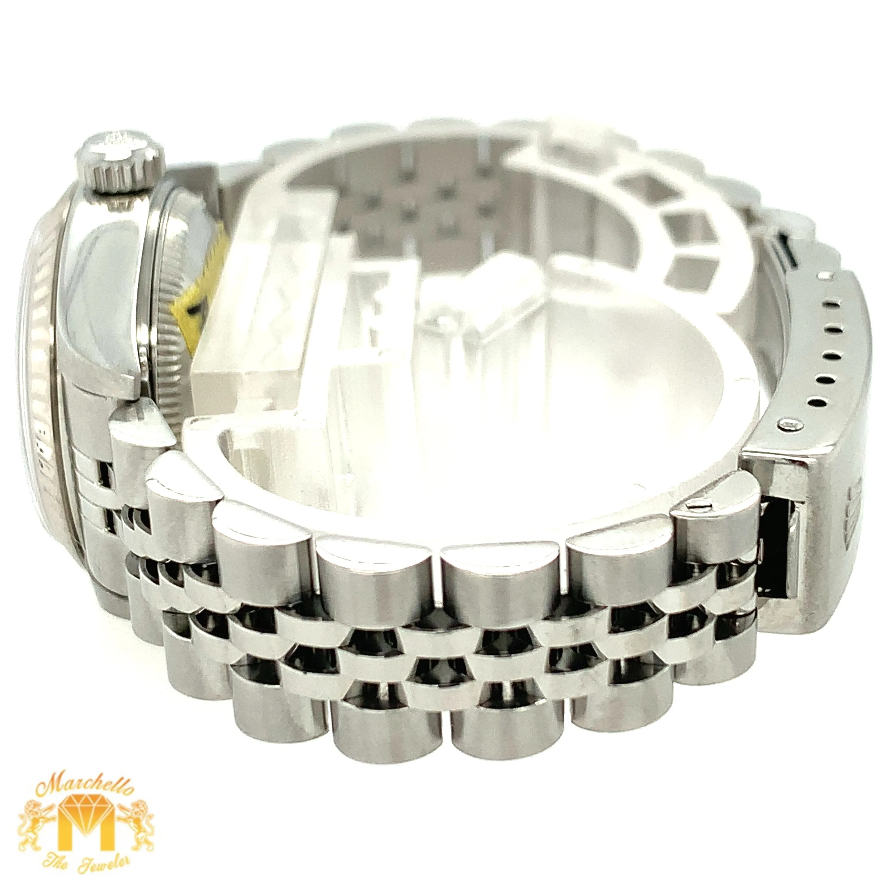 26mm Ladies’ Rolex Datejust Watch with Stainless Steel Jubilee Band (quick set, factory pink mother-of-pearl dial)