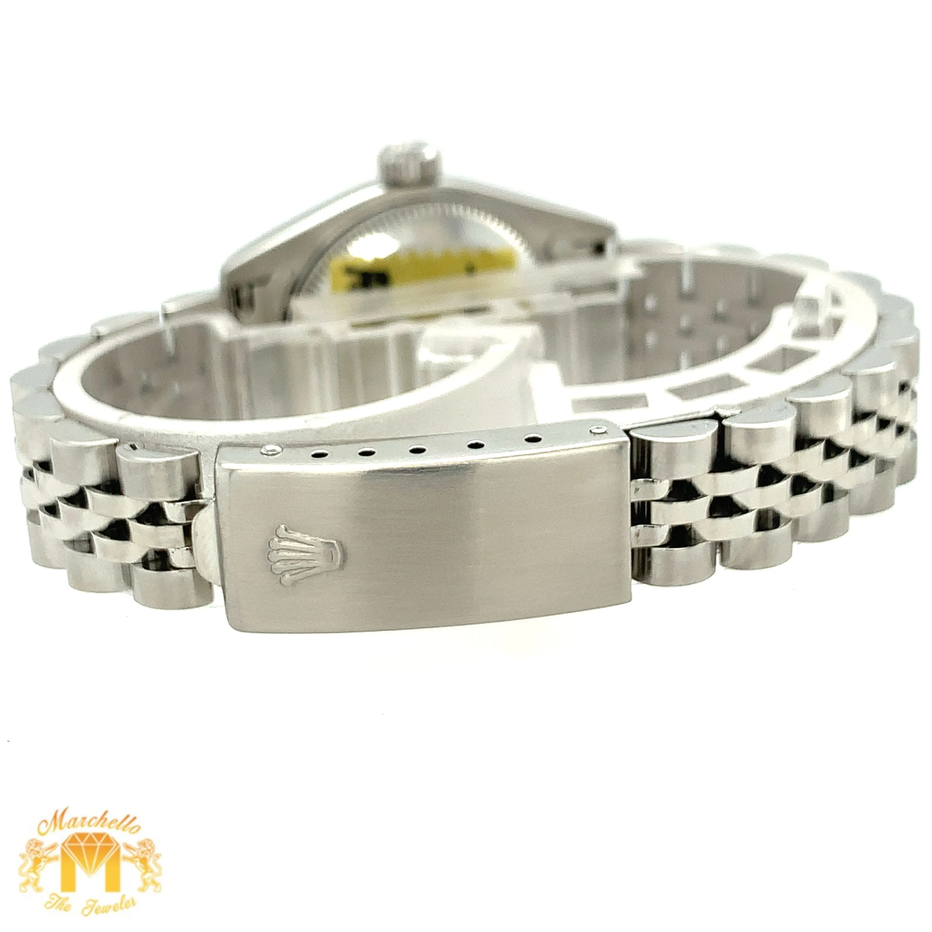 26mm Ladies’ Rolex Datejust Watch with Stainless Steel Jubilee Band (quick set, factory pink mother-of-pearl dial)