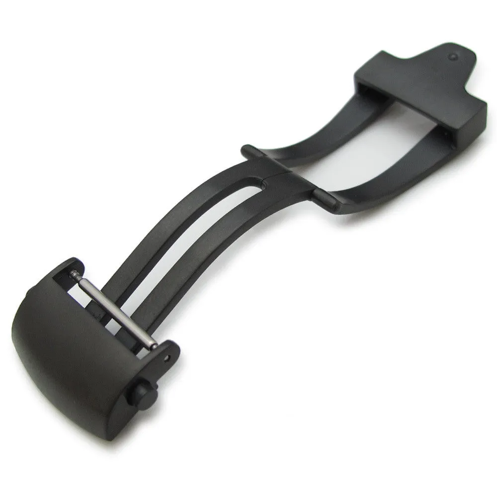 316L PVD Black Clasp for Leather Strap
