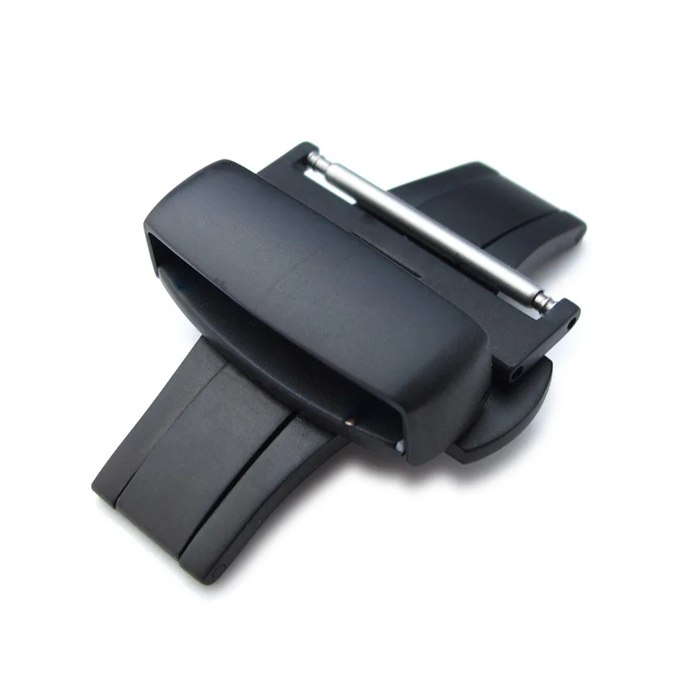 316L SS Deployant Clasp for Leather Strap, BK