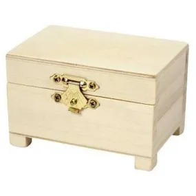 3x 9cm Wooden Treasure Chest Storage Box Decorate Paint