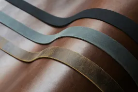 4 OZ black brown distressed leather strap