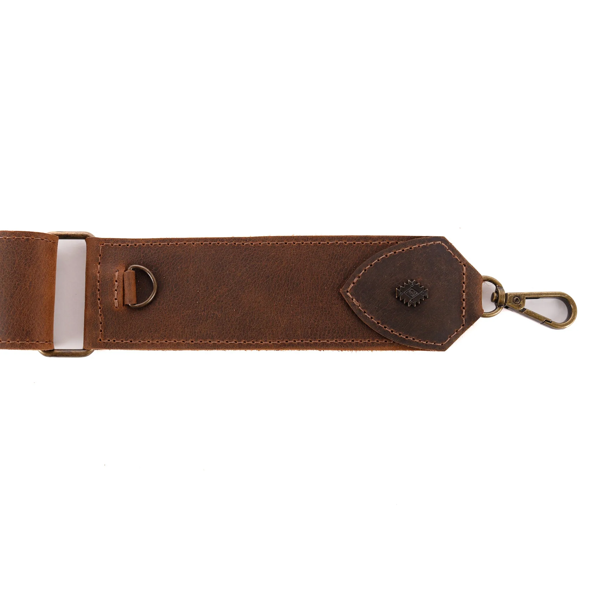 ADJUSTABLE WIDE STRAP - FULL LEATHER - CHESTNUT
