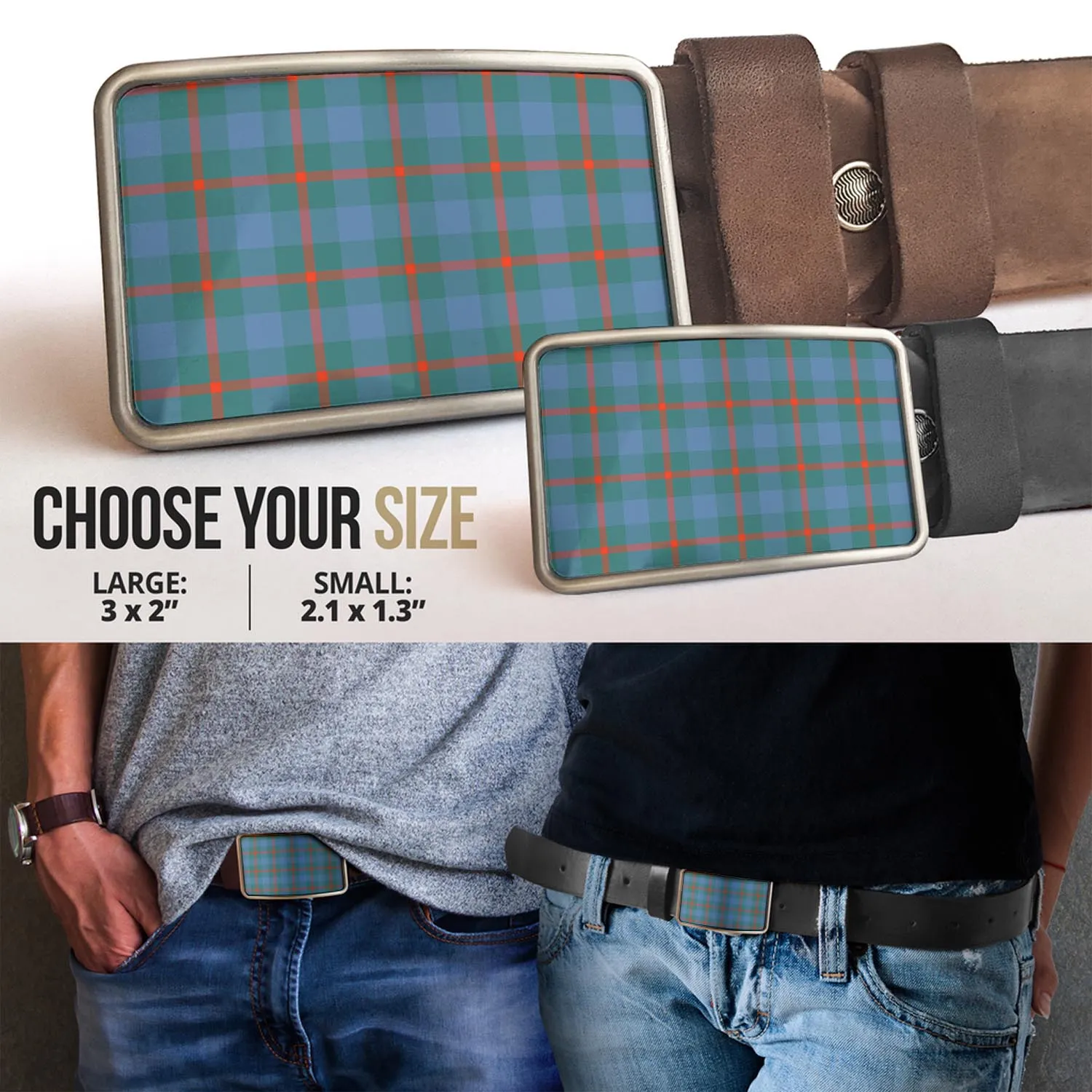Agnew Ancient Tartan Belt Buckles