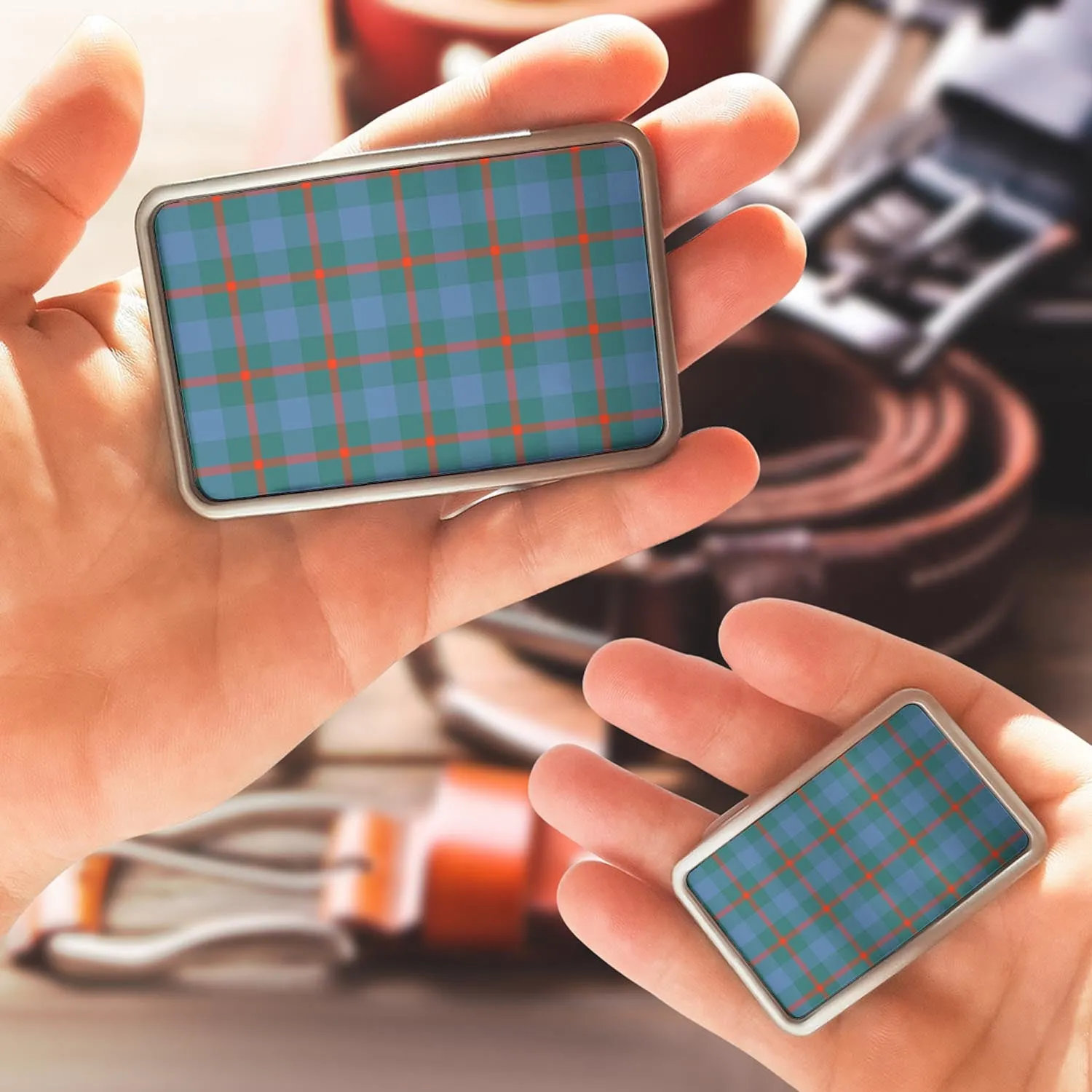 Agnew Ancient Tartan Belt Buckles