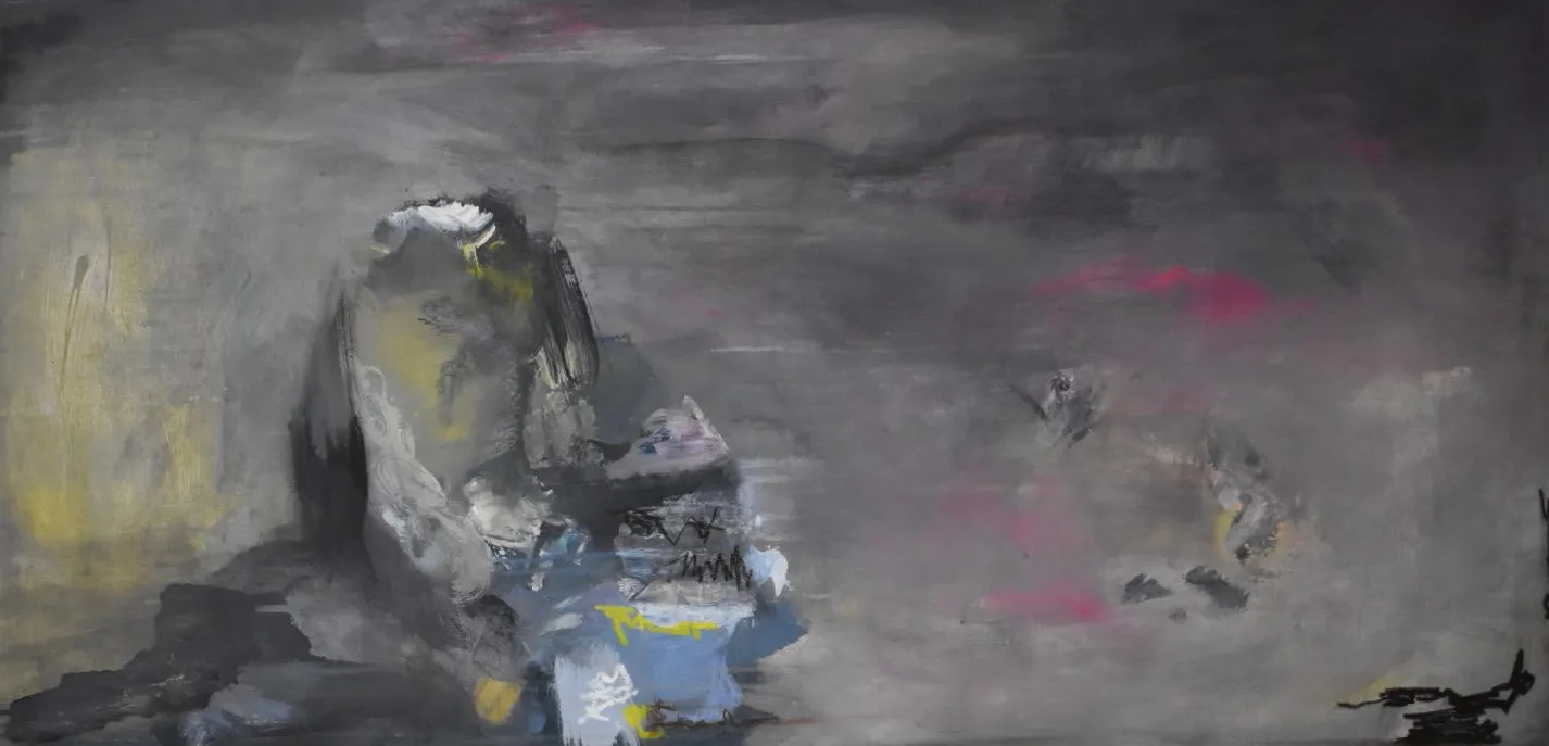 ANNA BORSELLINO "1221: Over A Cliff" Mixed Media on Wood Panel - $3K Appraisal Value