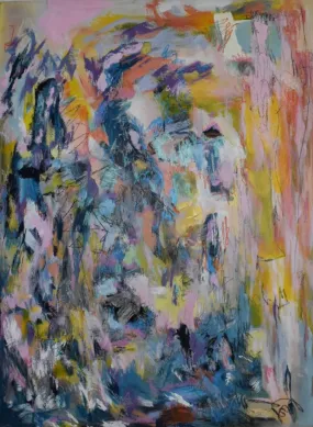 ANNA BORSELLINO "15321: Light Wave" Mixed Media on Wood Panel - $3.5K Appraisal Value!