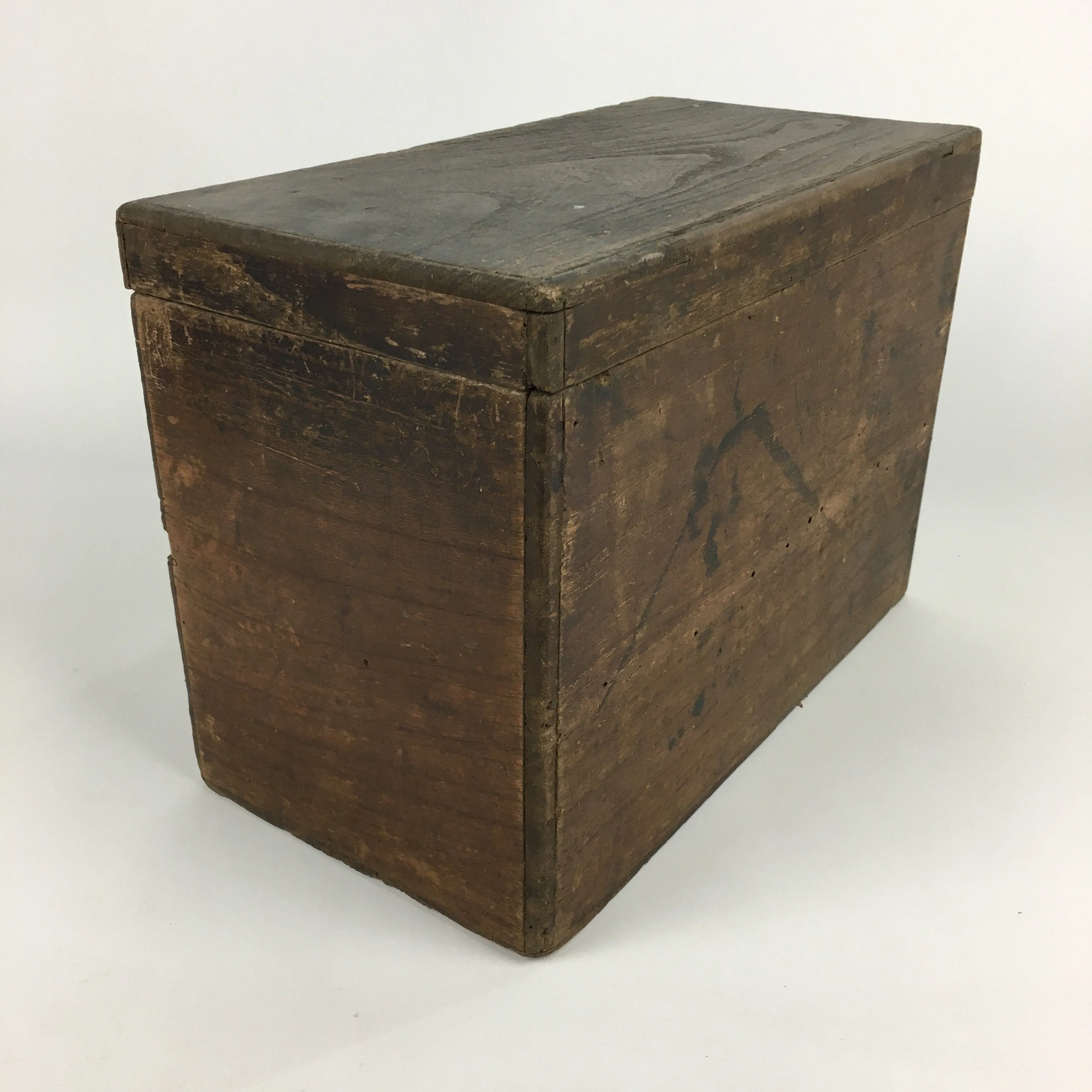 Antique C1880 Japanese Wooden Storage Box Hako Inside 32.5x15.9x21.5cm WB856
