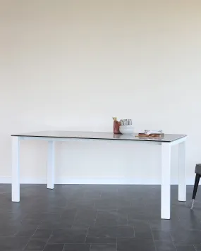 Anton White Ceramic Marble 6 Seater Dining Table
