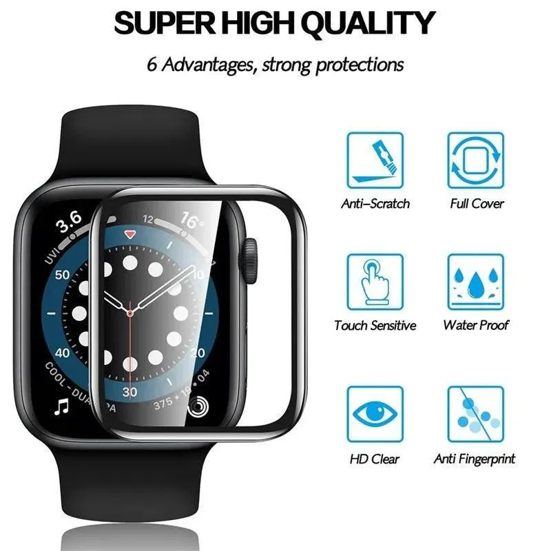 Apple Watch Ceramic Screen Protectors: Ultimate Defense - Hydrogel, Full Coverage.