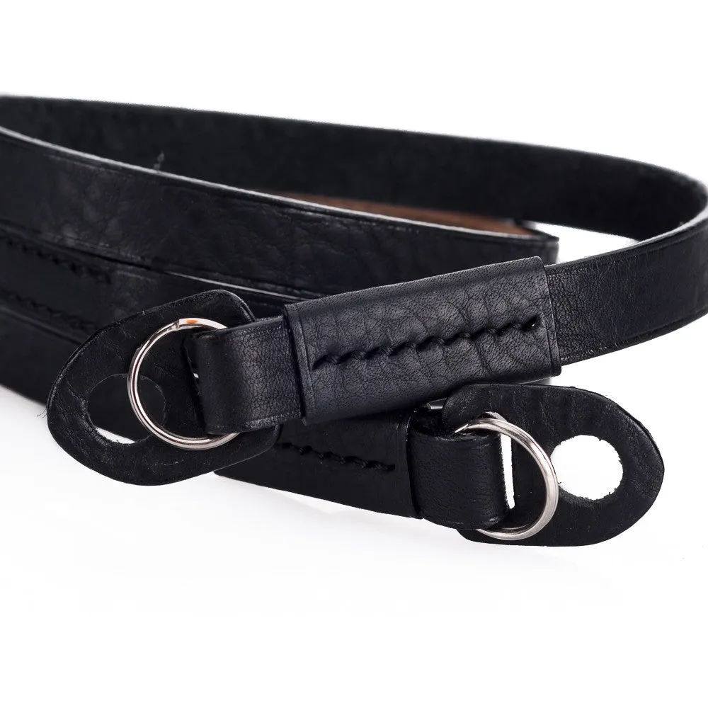 Arte di Mano Comodo Neck Strap, 95cm - Minerva Black with Black Stitching
