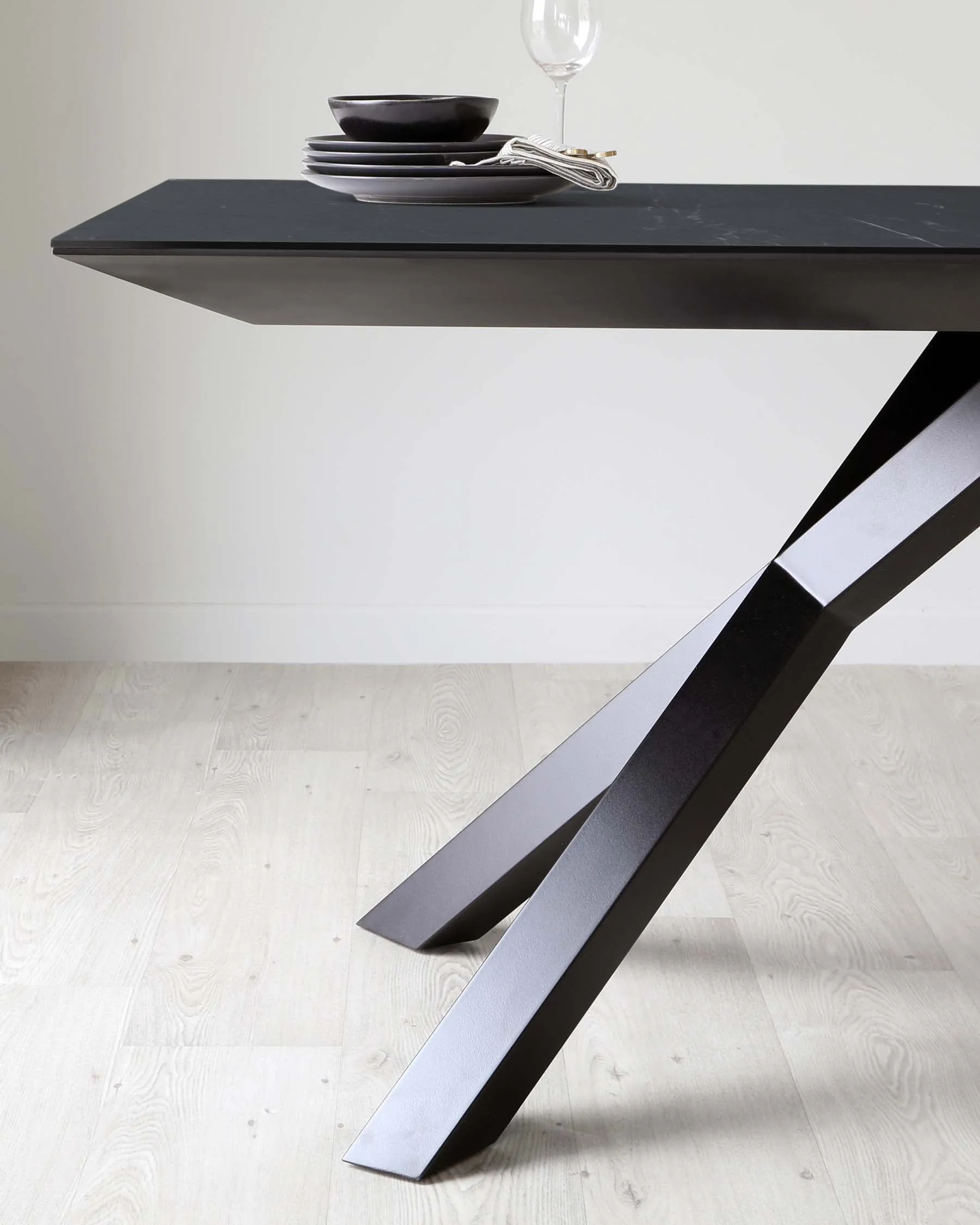 Atlanta Black Marbled Ceramic 8 Seater Dining Table