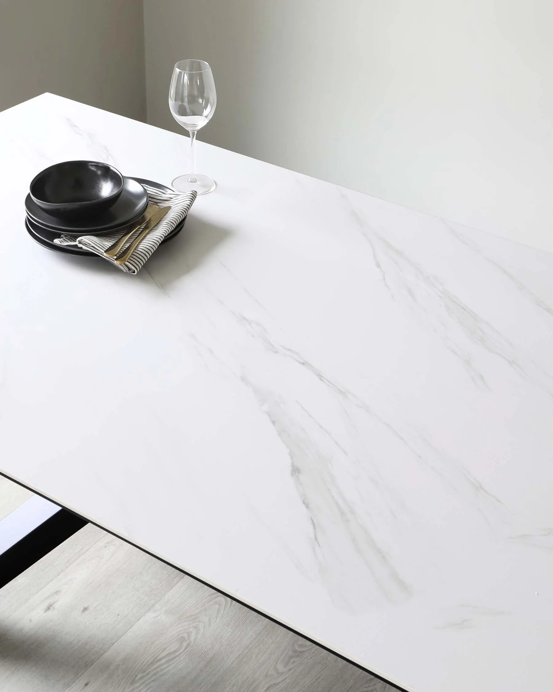 Atlanta White Marbled Ceramic 8 Seater Dining Table