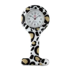 Avaner Silicone Nurse Watch, Vintage Floral Square Lapel Watch, Pin-on Brooch Fob Watch, Analog Quartz Hanging Pocket Watch 1pc-a