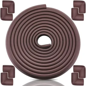 Baby Proofing Edge Corner Protector, 20.5 ft (18.1ft Edge   8 Corners) Baby Proof Corner Guards ,Thick Table Bumper Guard, 3M Pre-Taped Corners, Soft Rubber Foam Guard Heavy-Duty…