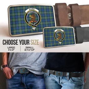 Baird Ancient Tartan Belt Buckles with Family Crest