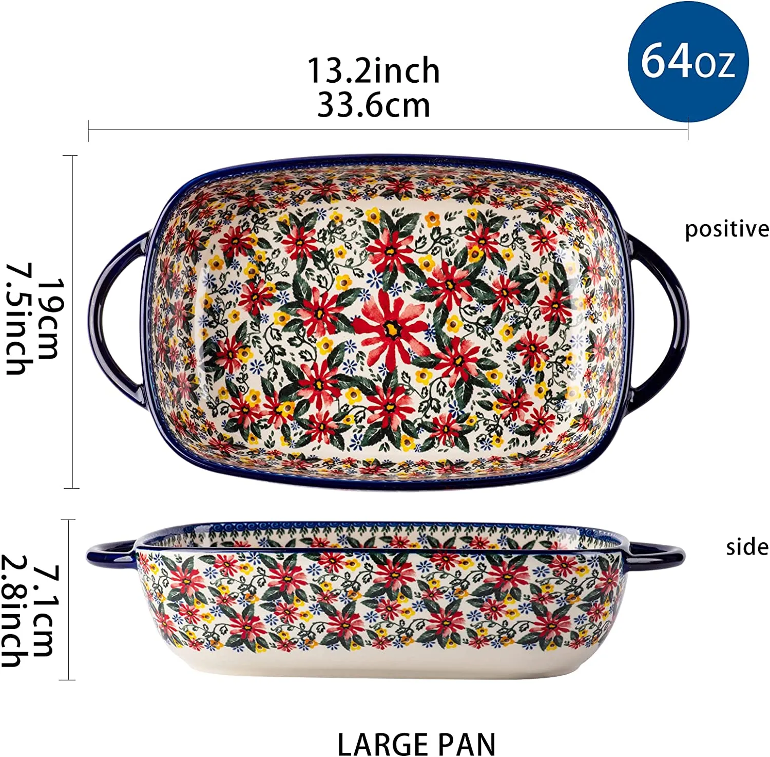 Baking Dish Ceramic Set 2pcs