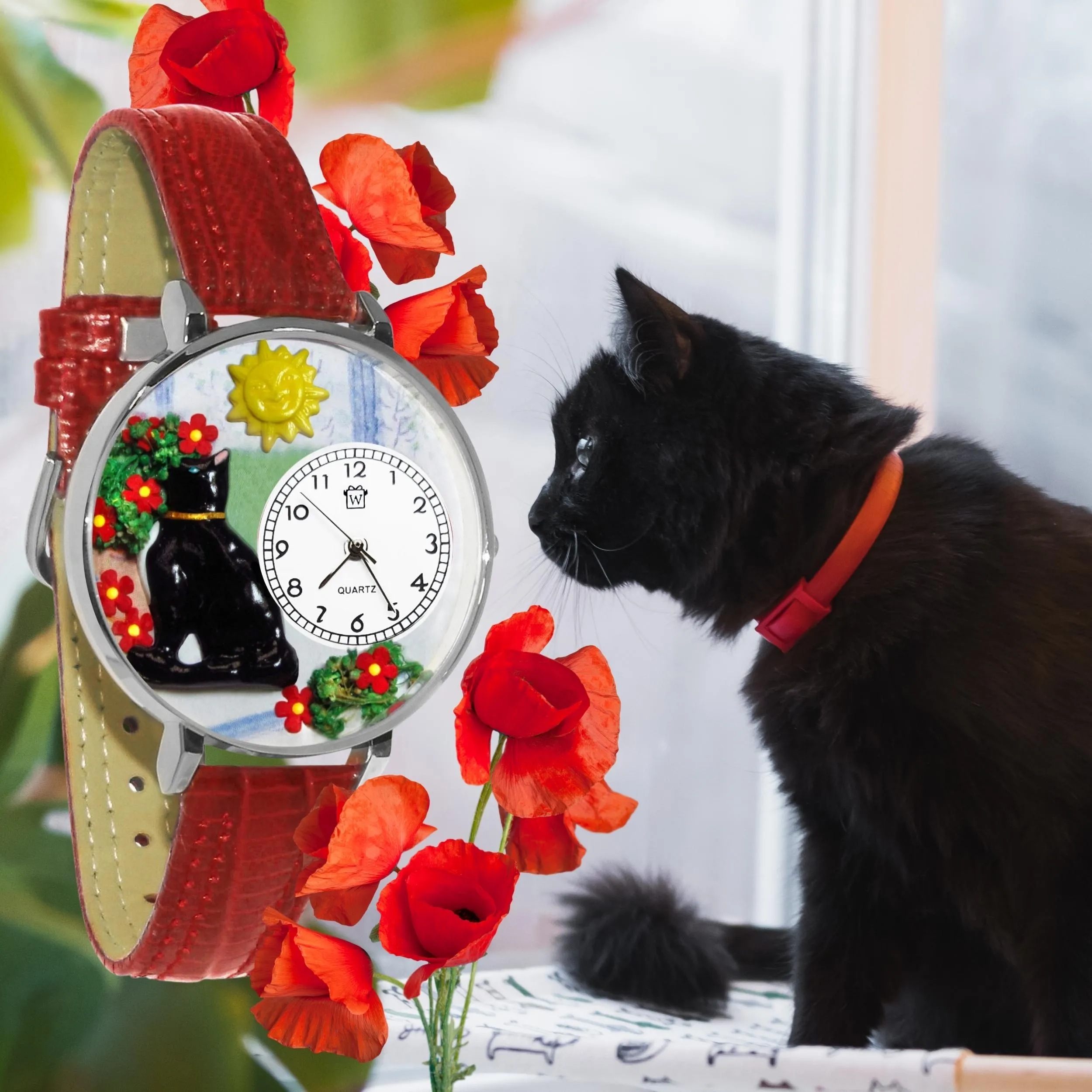 Basking Cat 3D Watch Large Style