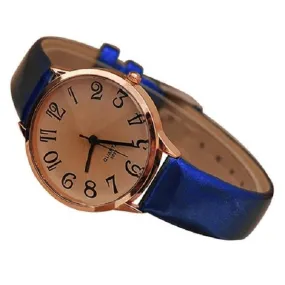 Best Stylish Designer Women's Faux Leather Strap Big Digit Analog Dress Wrist Watch For Any Occasion Or Gifts Timepiece
