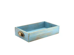 Blue Wash Acacia Wood Display Drawers GN 1/3