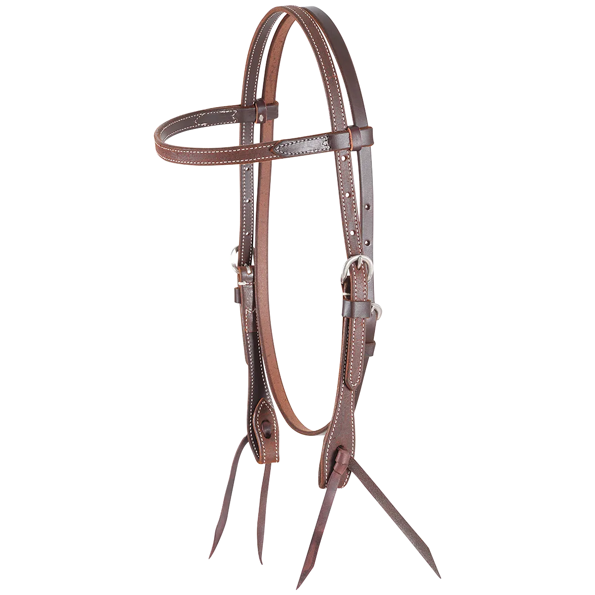 Browband Headstall 5/8-inch - Chestnut Roughout