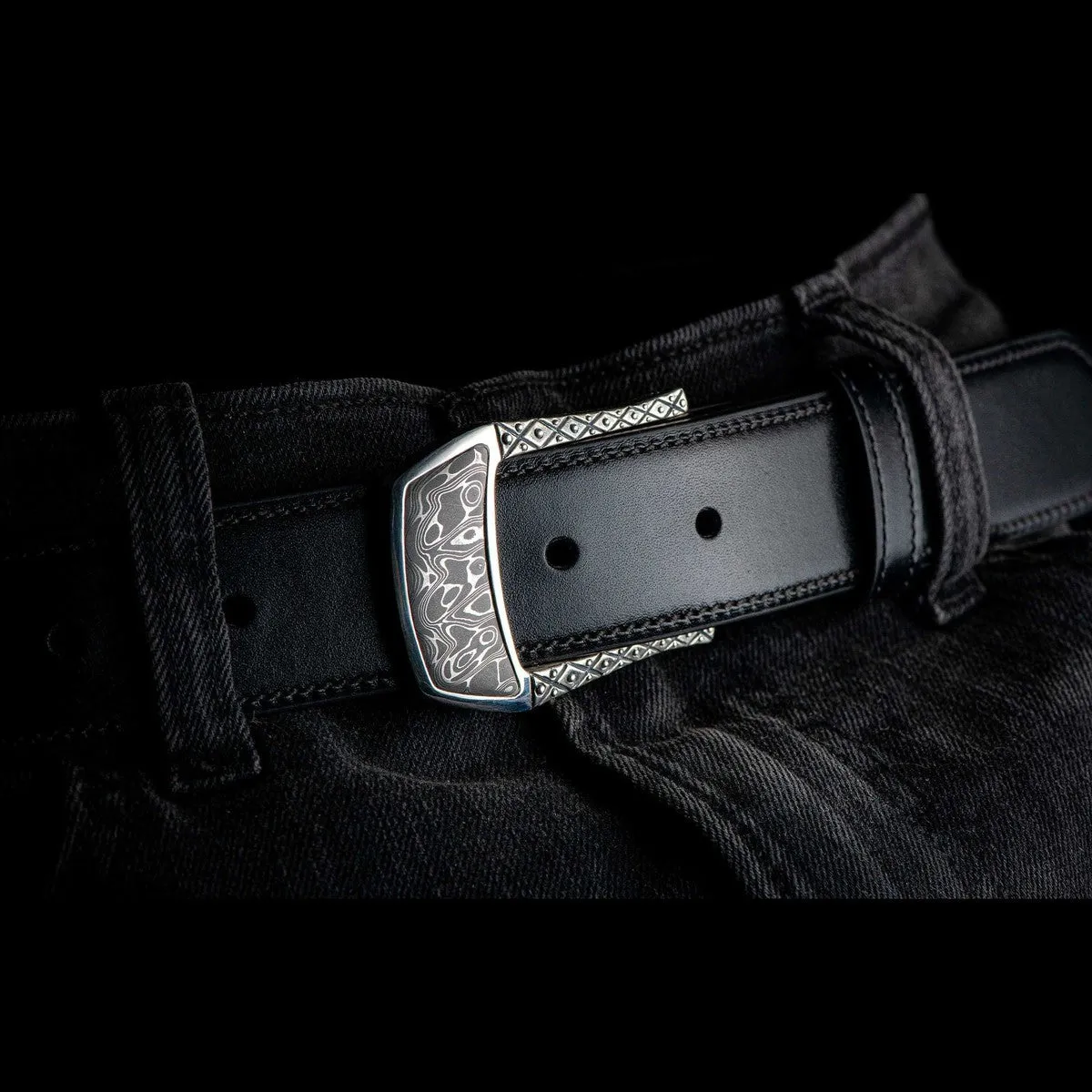 Buckle 3 Damascus Belt Buckle - BKL3 DAM