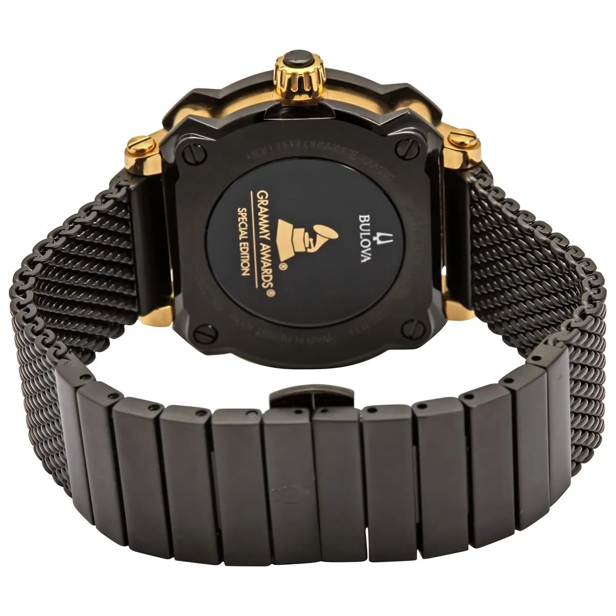 Bulova Grammys Precisionist Quartz Diamond Black Dial Ladies Watch 98P173