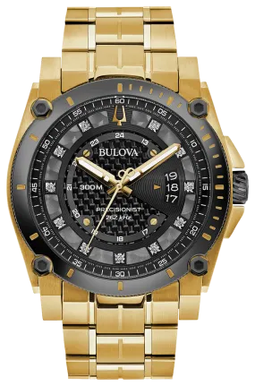 Bulova Icon Precisionist Gold Tone Men Watch 98D156